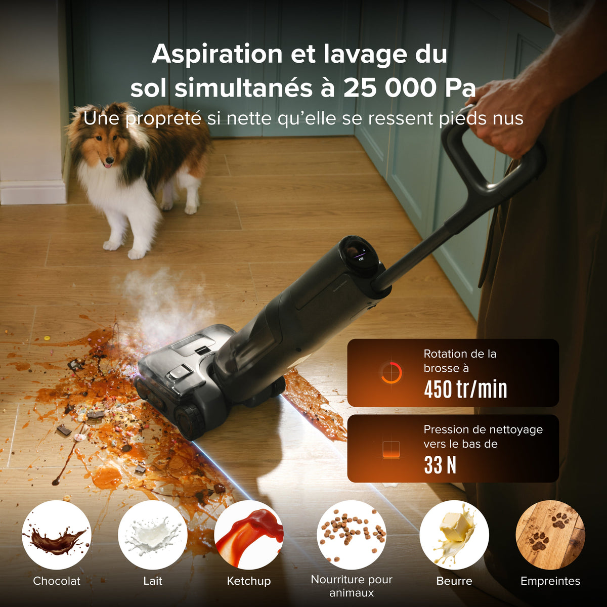 Aspirateur laveur Roborock F25 Steam Set avec vapeur et auto-nettoyage haute température