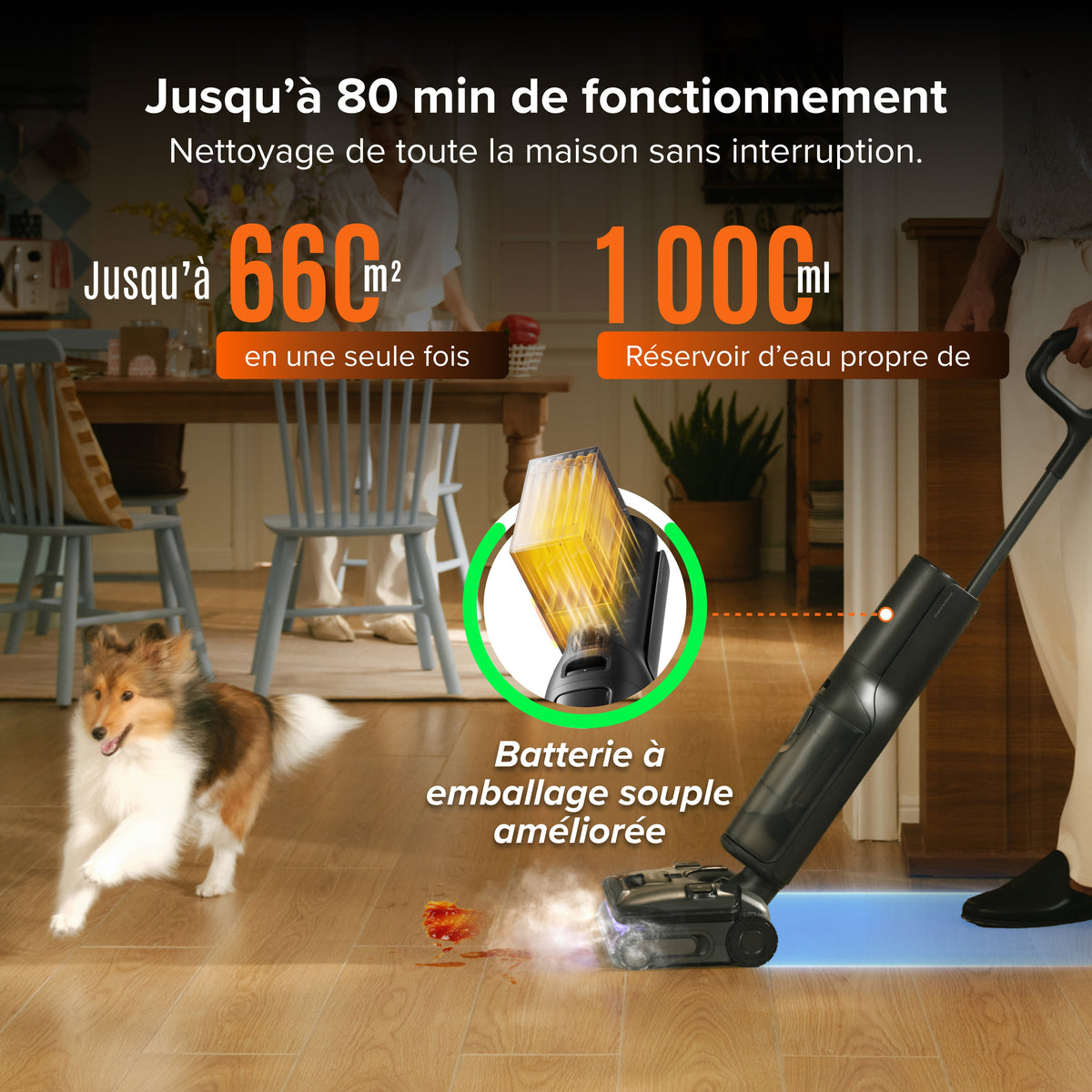 Aspirateur laveur Roborock F25 Steam Set avec vapeur et auto-nettoyage haute température