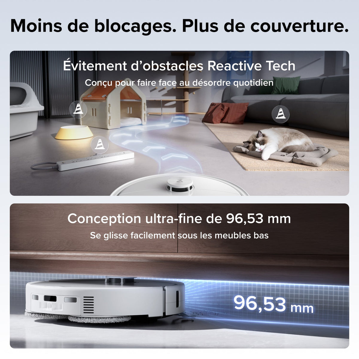 Aspirateur robot Roborock Qrevo 2 Pro Set avec retrait automatique des serpillières