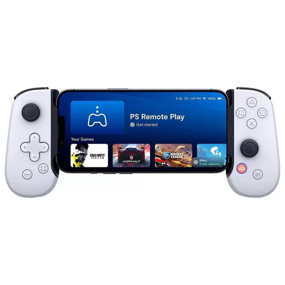 Backbone One PlayStation manette pour iOS Lightning – blanc, manette de jeu mobile pour iPhone & iPad