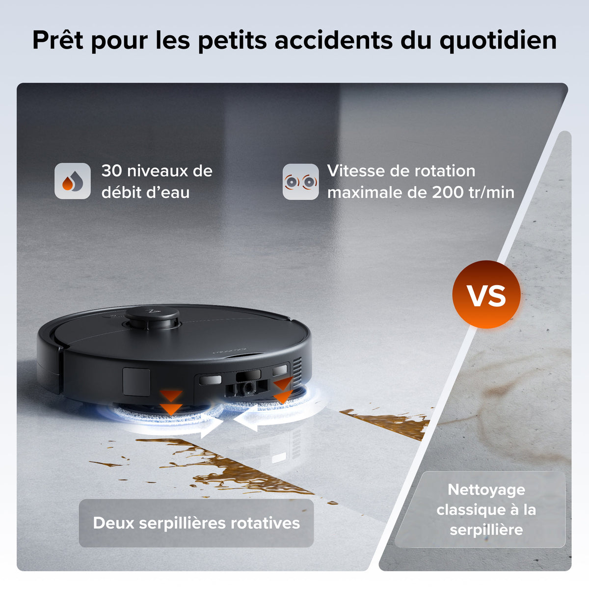 Aspirateur robot Roborock Qrevo 2 Pro Set avec retrait automatique des serpillières