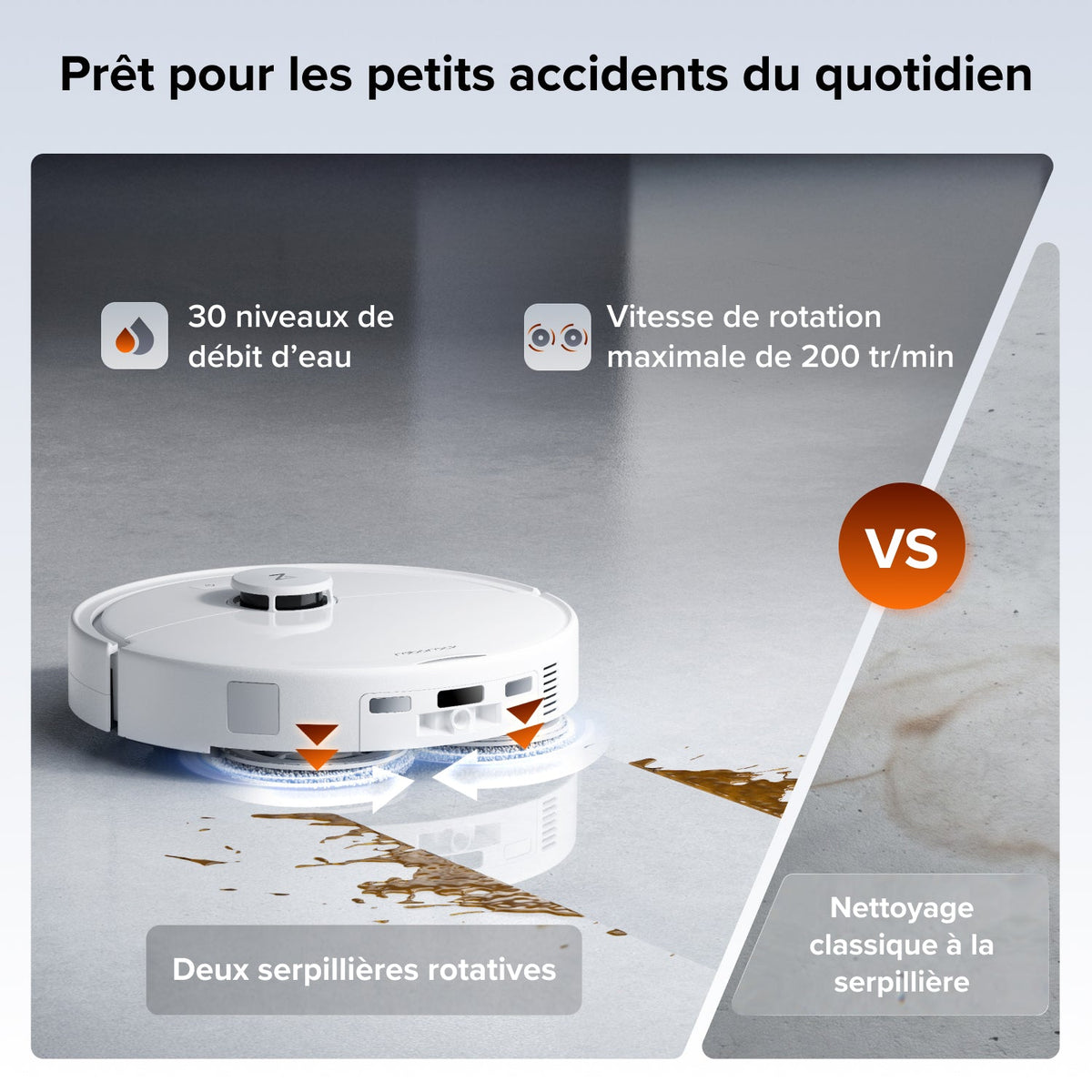 Aspirateur robot Roborock Qrevo 2 Pro Set avec retrait automatique des serpillières