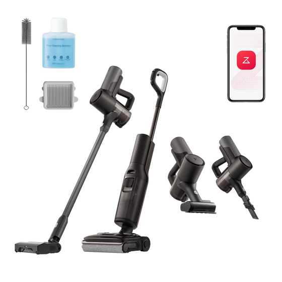 Aspirateur laveur sans fil 5‑en‑1 Roborock F25 Pro Turbo Combo
