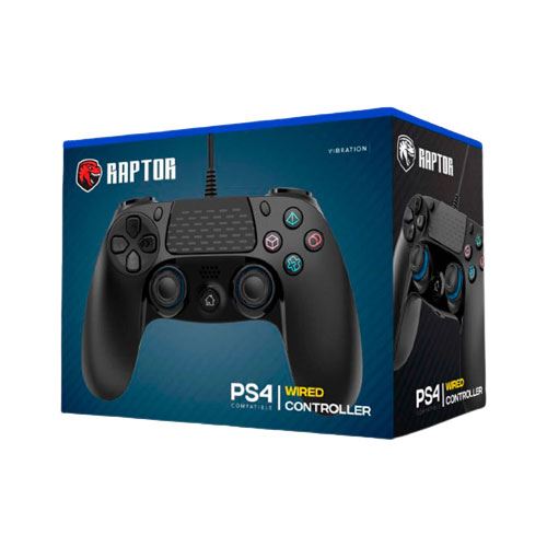 Manette filaire Raptor noir PS4