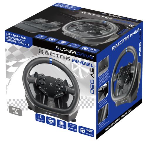 Volant + Pedais SuperDrive USB USB SV 950 PS4/PS3/Xbox/Switch/PC