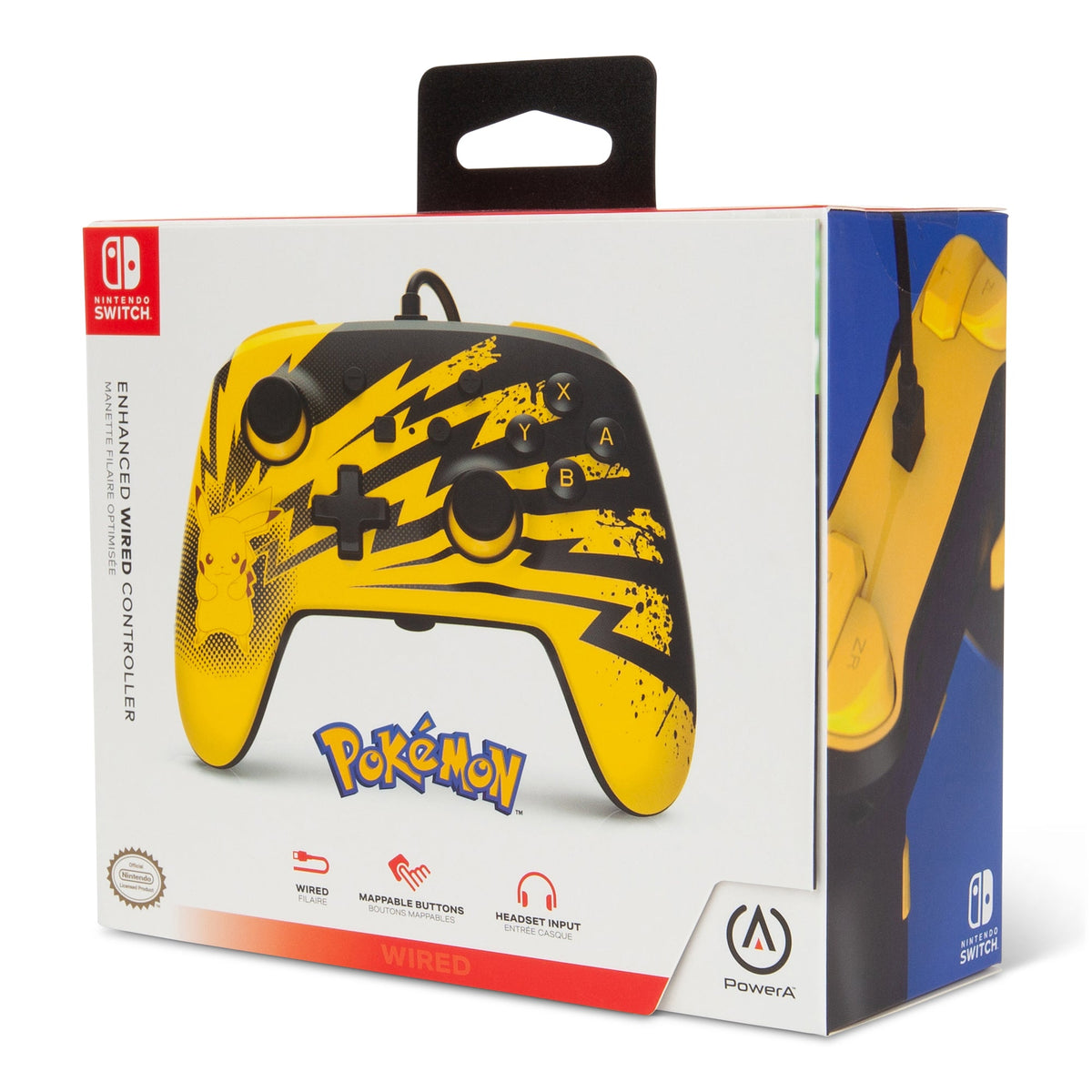 Manette PowerA filaire Pikachu Lightning Nintendo Switch (Caixa Danificada)