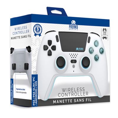 Manette PS5 sans fil Freaks and Geeks blanc
