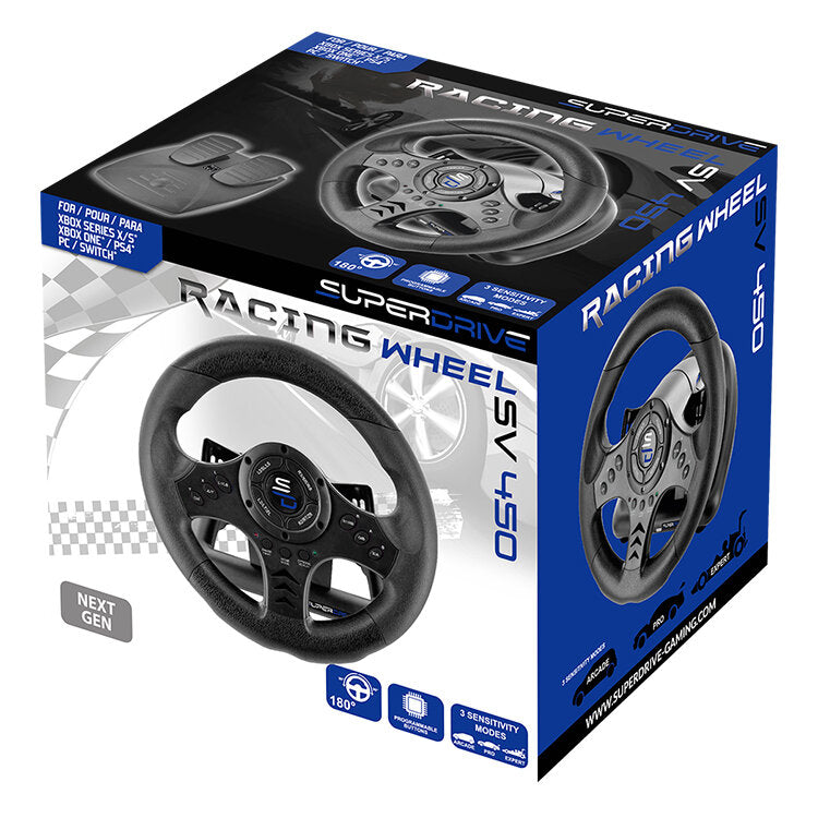 Volant + Pedais SuperDrive USB USB SV 450 PS4/PS3/Xbox/PC/Nintendo Switch