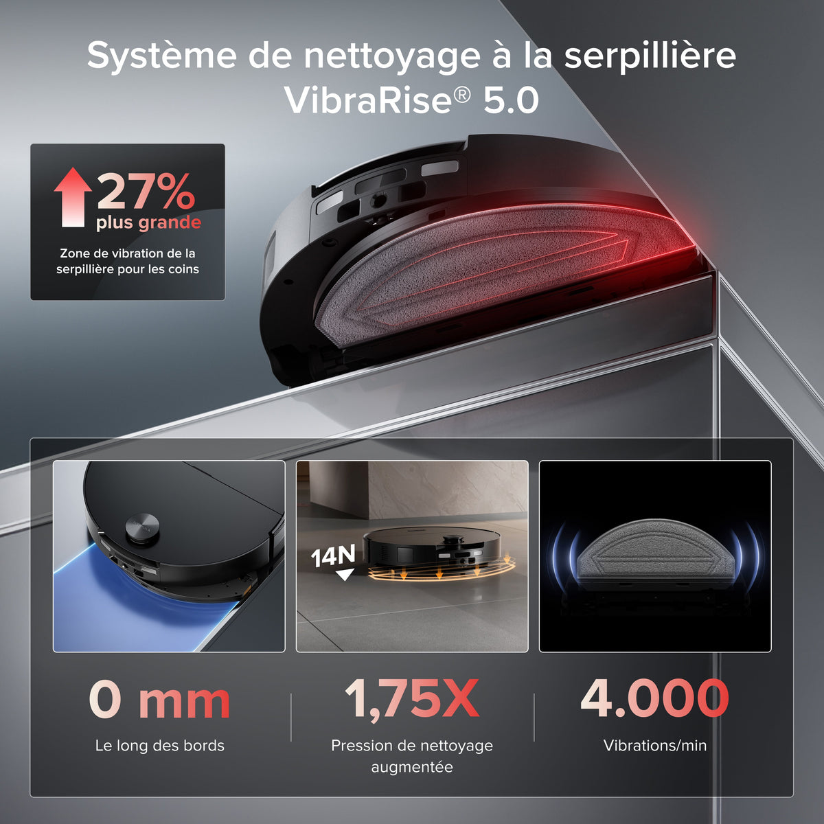 Roborock Saros 20 Sonic Aspirateur robot avec la toute nouvelle station RockDock
