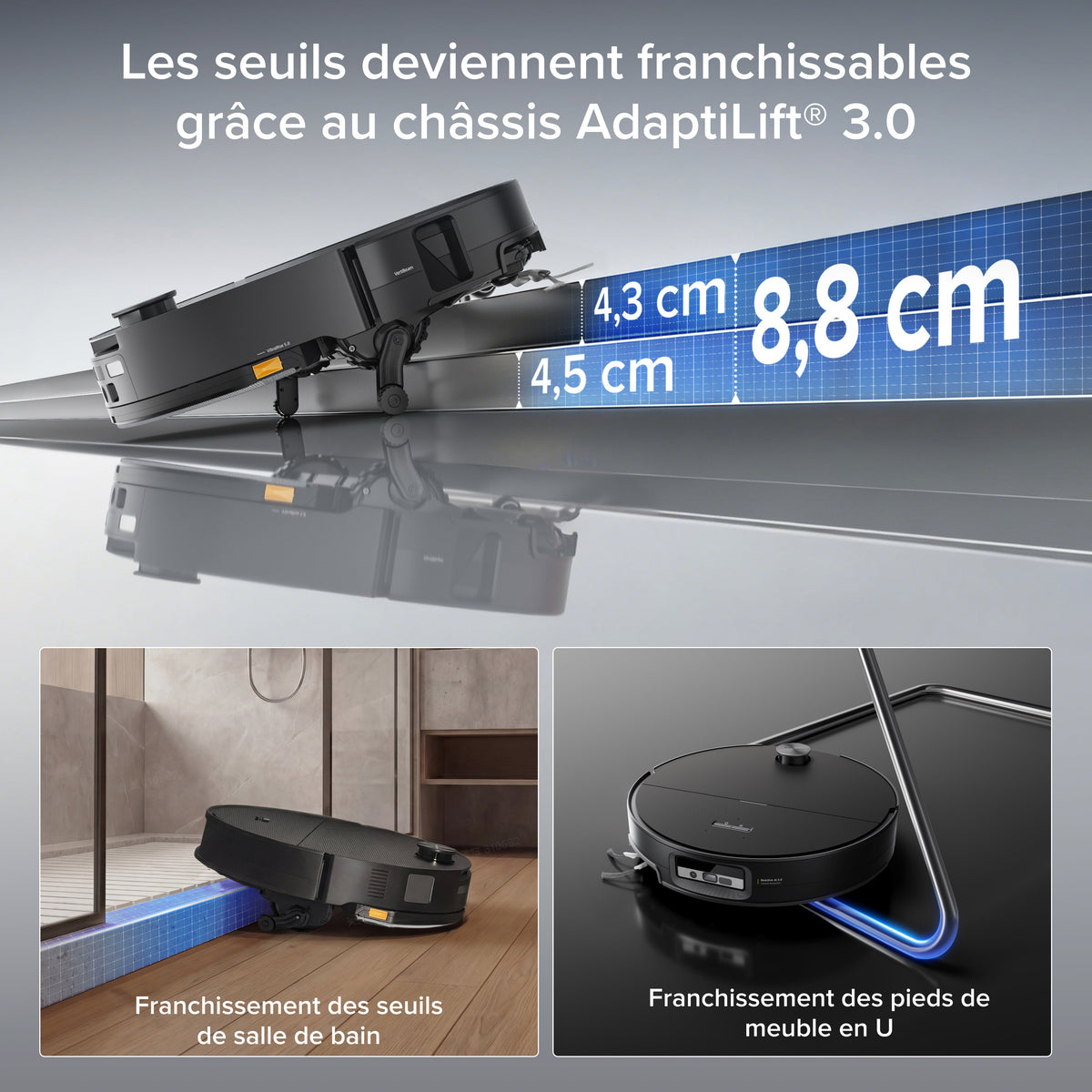 Roborock Saros 20 Sonic Aspirateur robot avec la toute nouvelle station RockDock