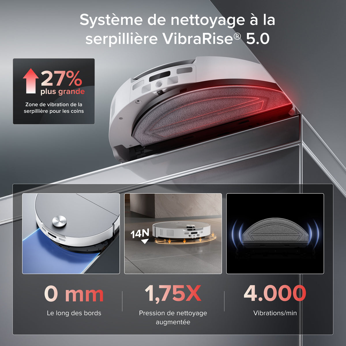 Roborock Saros 20 Sonic Aspirateur robot avec la toute nouvelle station RockDock