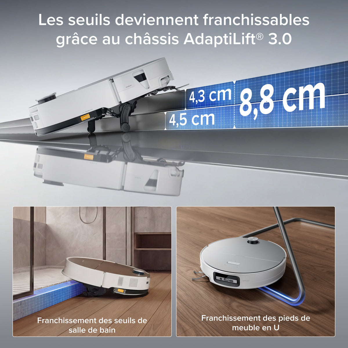 Roborock Saros 20 Sonic Aspirateur robot avec la toute nouvelle station RockDock