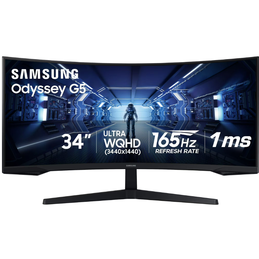 Samsung 34" Odyssey G55T WQHD Curved Gaming écran
