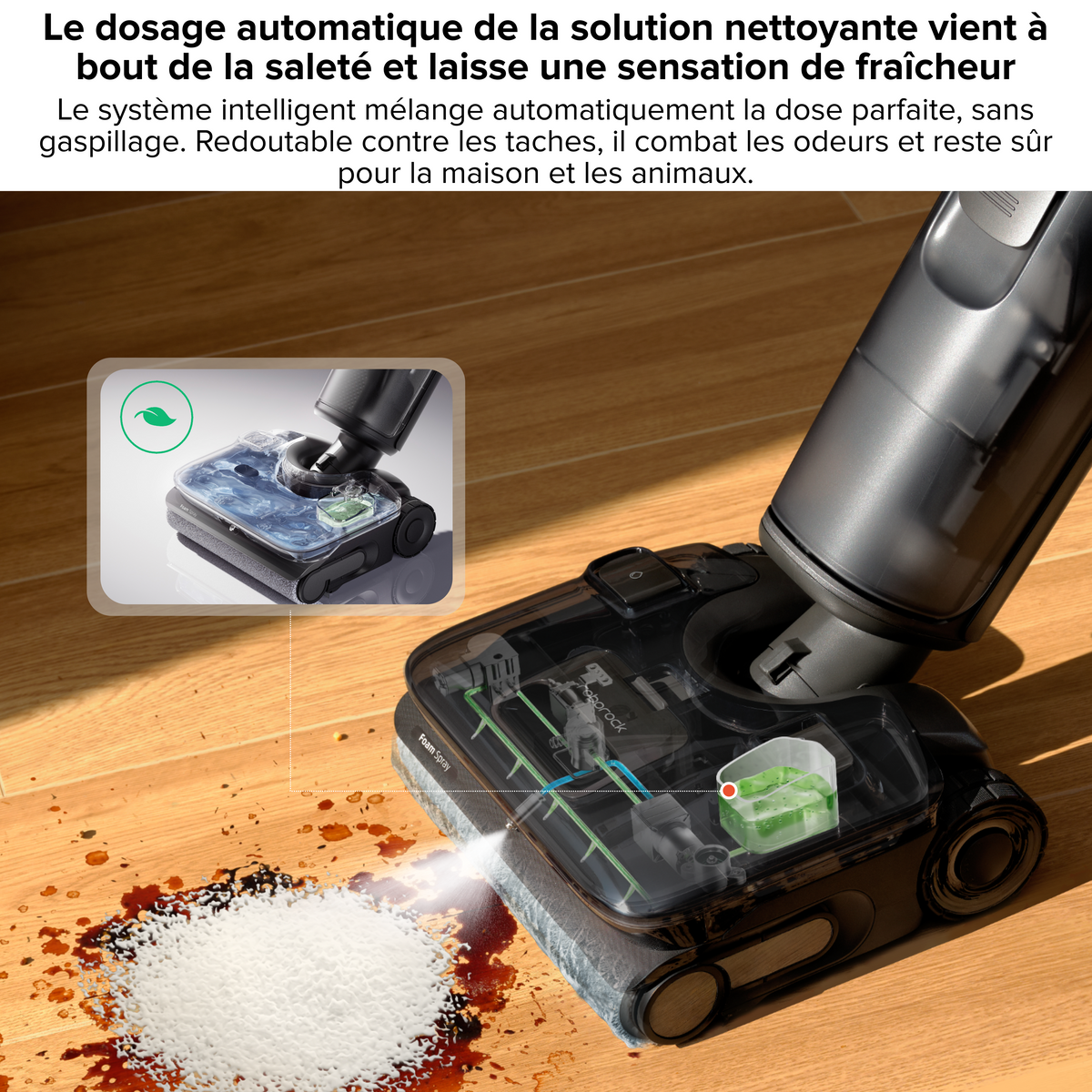 Aspirateur laveur Roborock F25 ACE Pro avec nettoyage JetFoaming