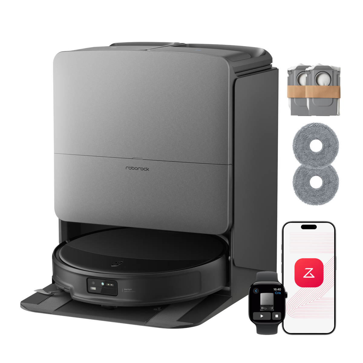 Roborock Saros 20 Robot aspirateur laveur 36 000 Pa avec AdaptiLift Chassis 3.0