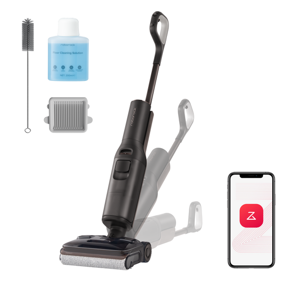 Aspirateur laveur Roborock F25 Pro Turbo avec nettoyage en profondeur HyperScrub en un appui
