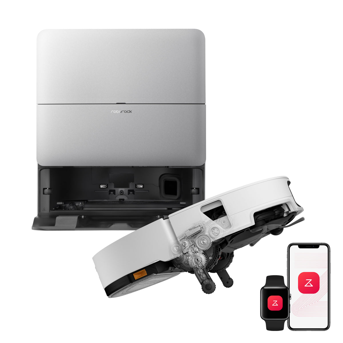 Roborock Saros 20 Sonic Aspirateur robot avec la toute nouvelle station RockDock