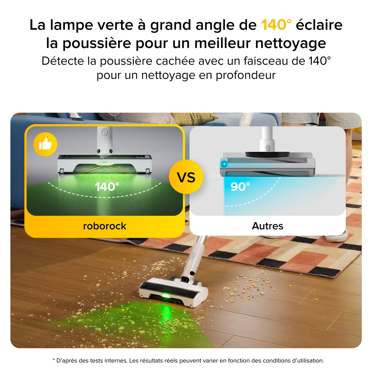 Roborock H60 Aspirateur sans fil 2-en-1 avec détection de puissance