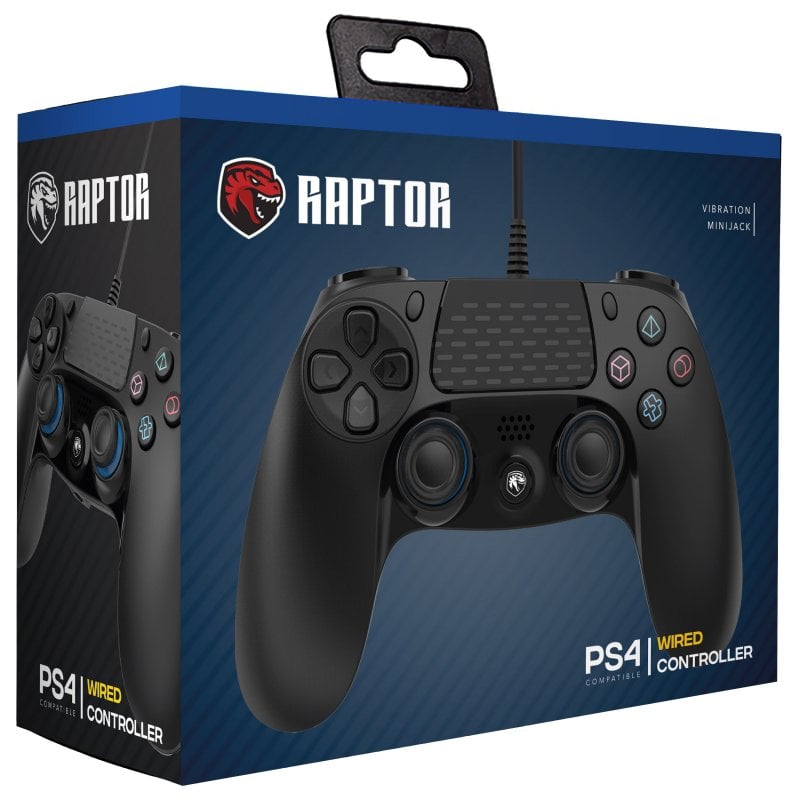 Manette filaire Raptor noir PS4