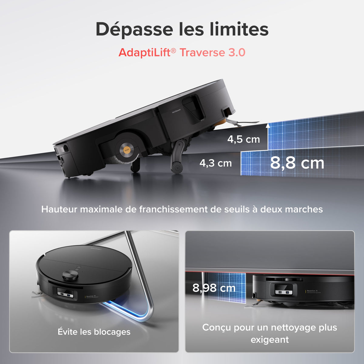 Roborock Saros 20 Flow Complete - Système autonettoyant pressurisé SpiraFlow 2.0