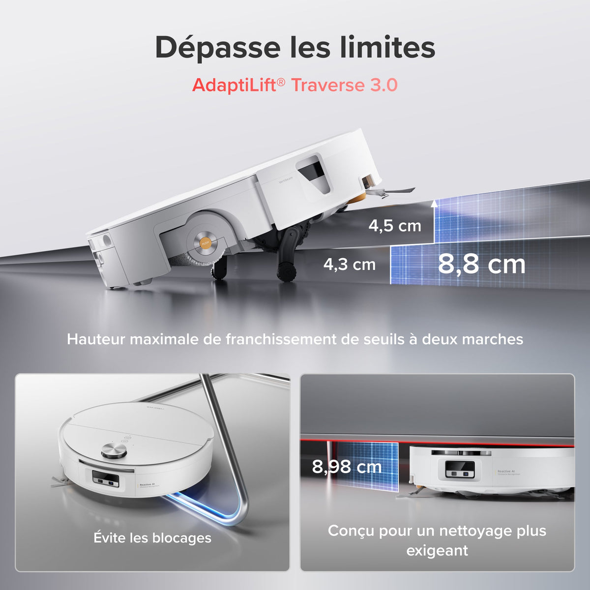 Roborock Saros 20 Flow Complete - Système autonettoyant pressurisé SpiraFlow 2.0