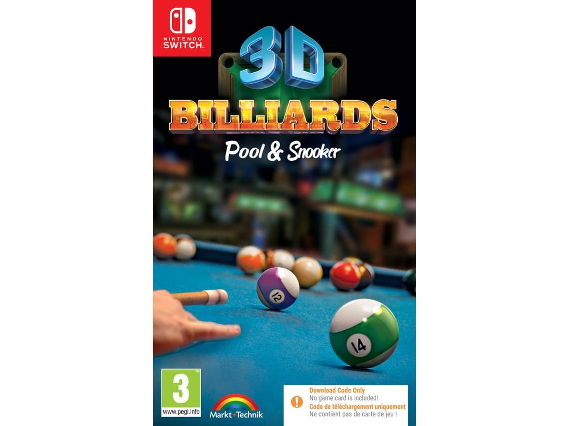 3d Billiard Pool & Snooker Nintendo Switch (Code in Box)