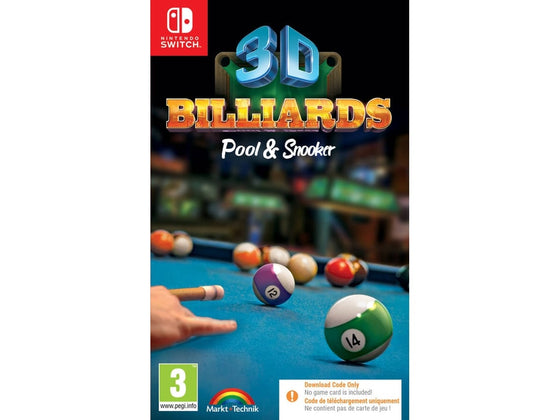 3d Billiard Pool & Snooker Nintendo Switch (Code in Box)