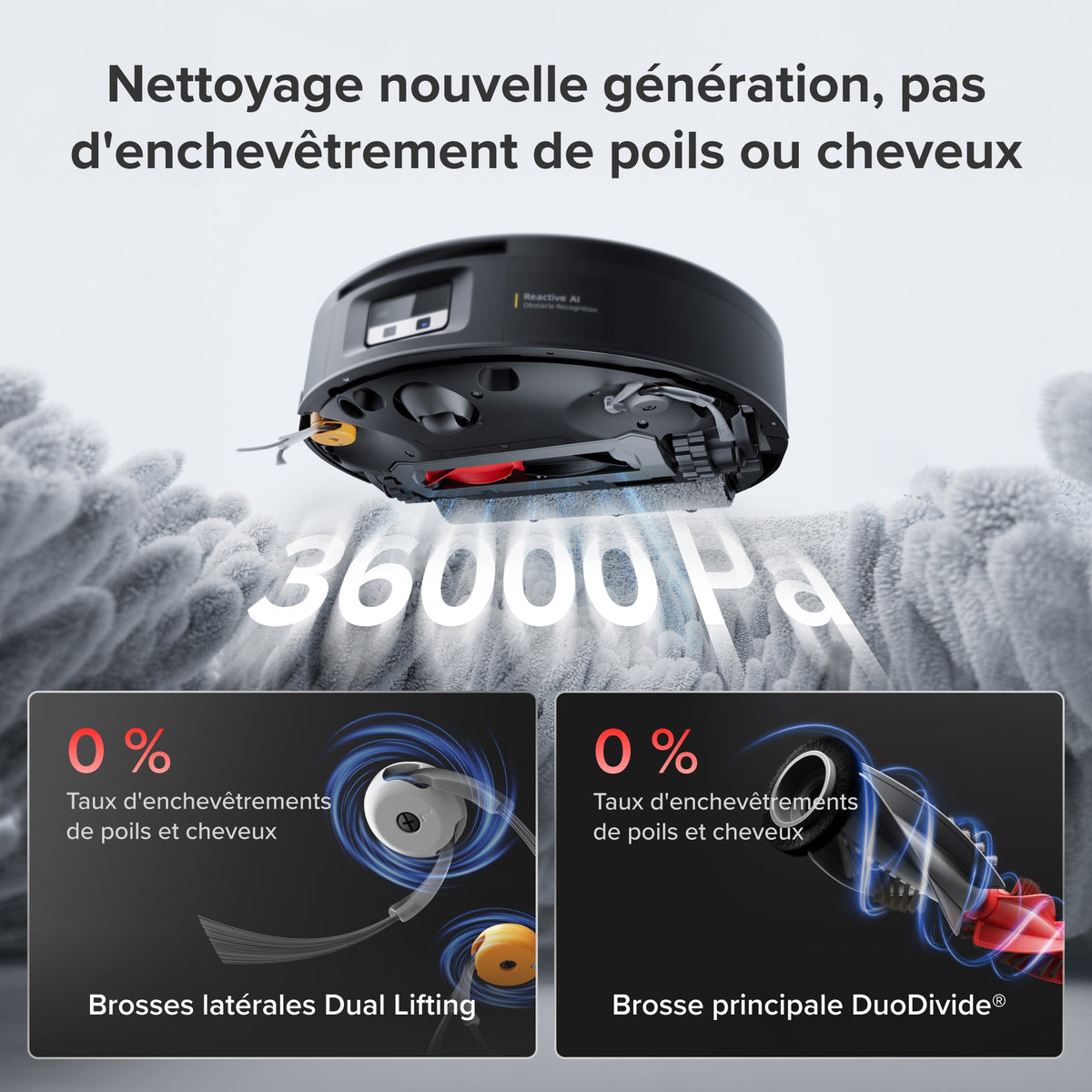 Roborock Saros 20 Flow Complete - Système autonettoyant pressurisé SpiraFlow 2.0