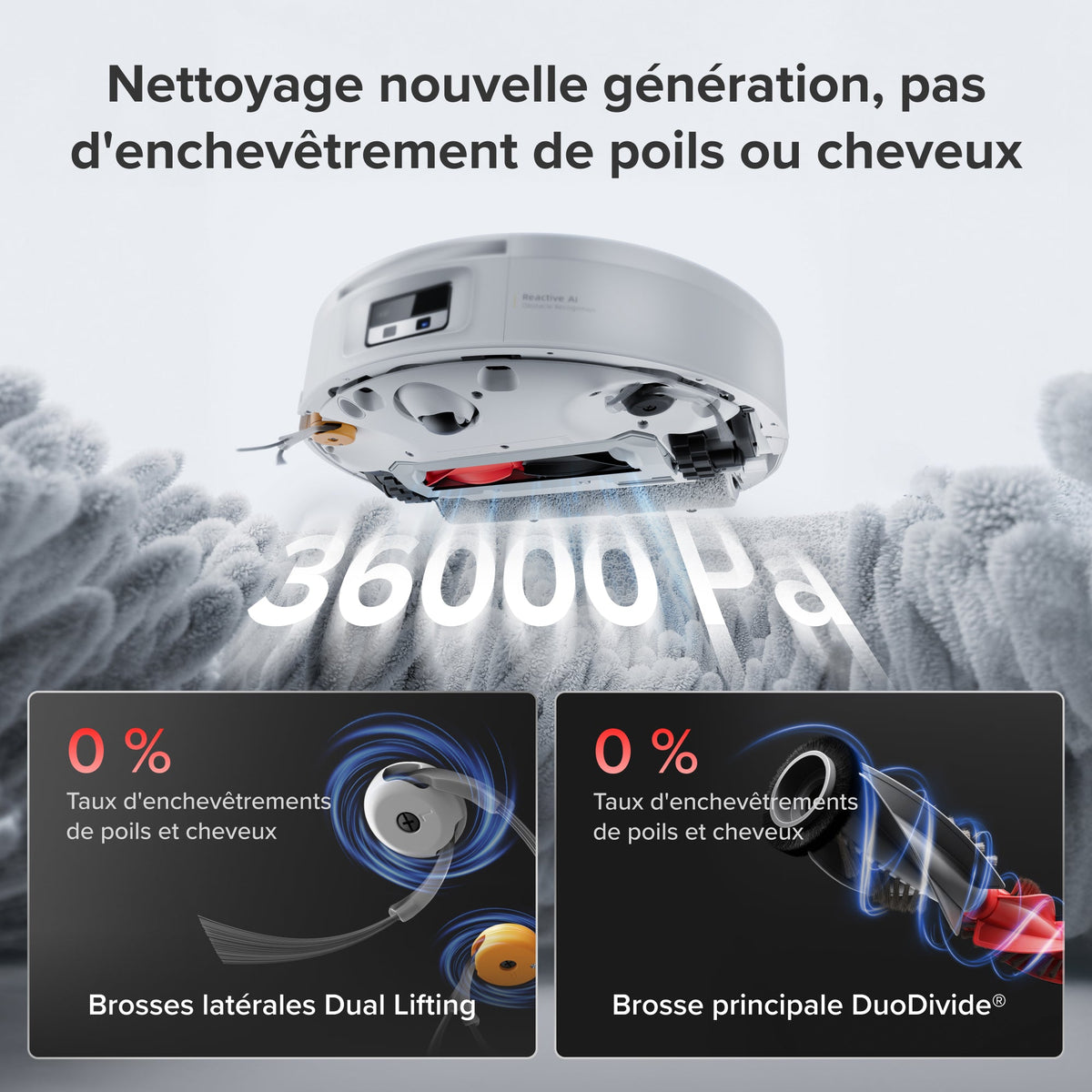 Roborock Saros 20 Flow Complete - Système autonettoyant pressurisé SpiraFlow 2.0