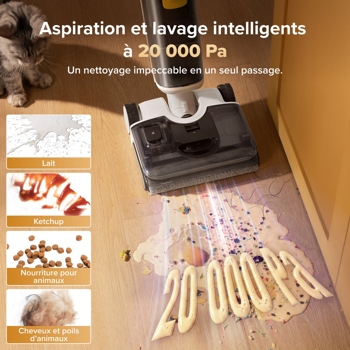 Aspirateur laveur intelligent Roborock F25 GT Gen 2 Set avec nettoyage anti-enchevêtrement
