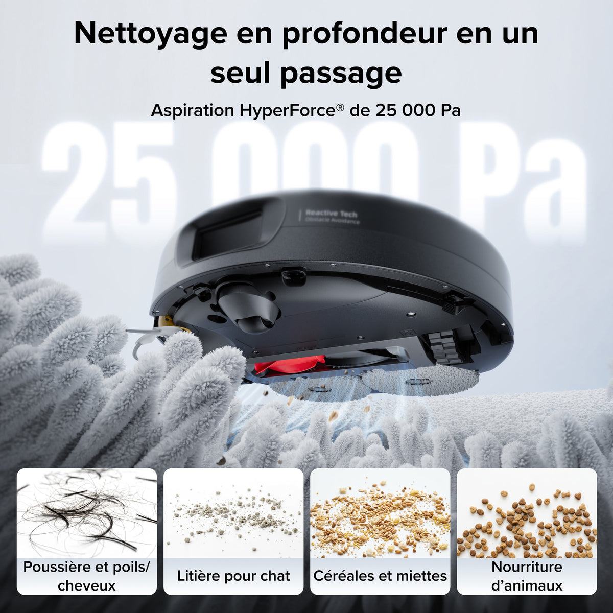 Aspirateur robot Roborock Qrevo 2 Pro avec retrait automatique des serpillières