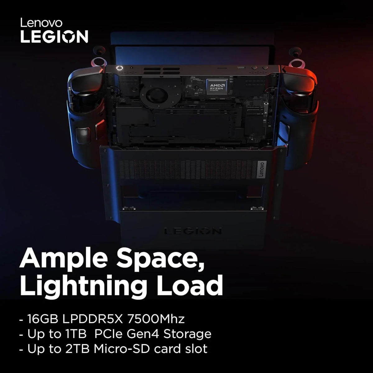 Lenovo Legion Go 8.8 pouces console de jeux portable Shadow noir