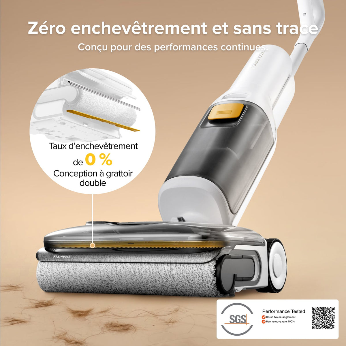 Aspirateur laveur intelligent Roborock F25 GT Gen 2 Set avec nettoyage anti-enchevêtrement