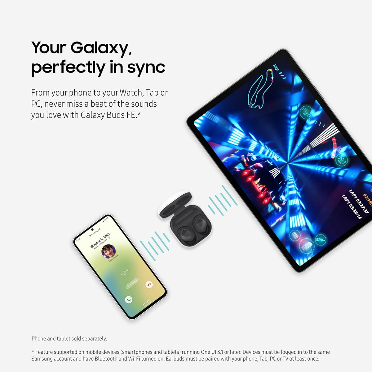 Samsung Galaxy Buds FE blanc écouteurs sans fil