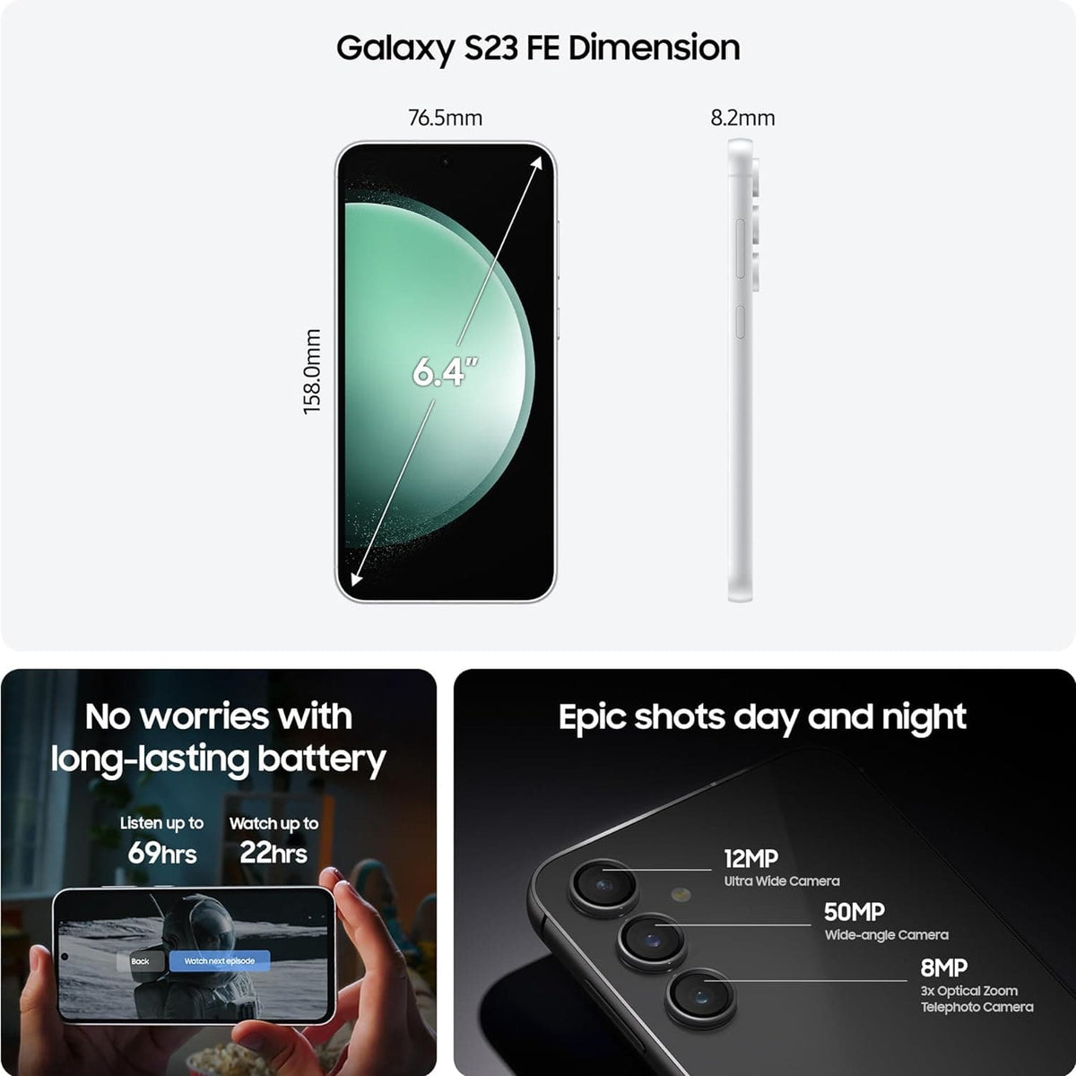 Samsung Galaxy S23 FE Mint 5G Smartphone