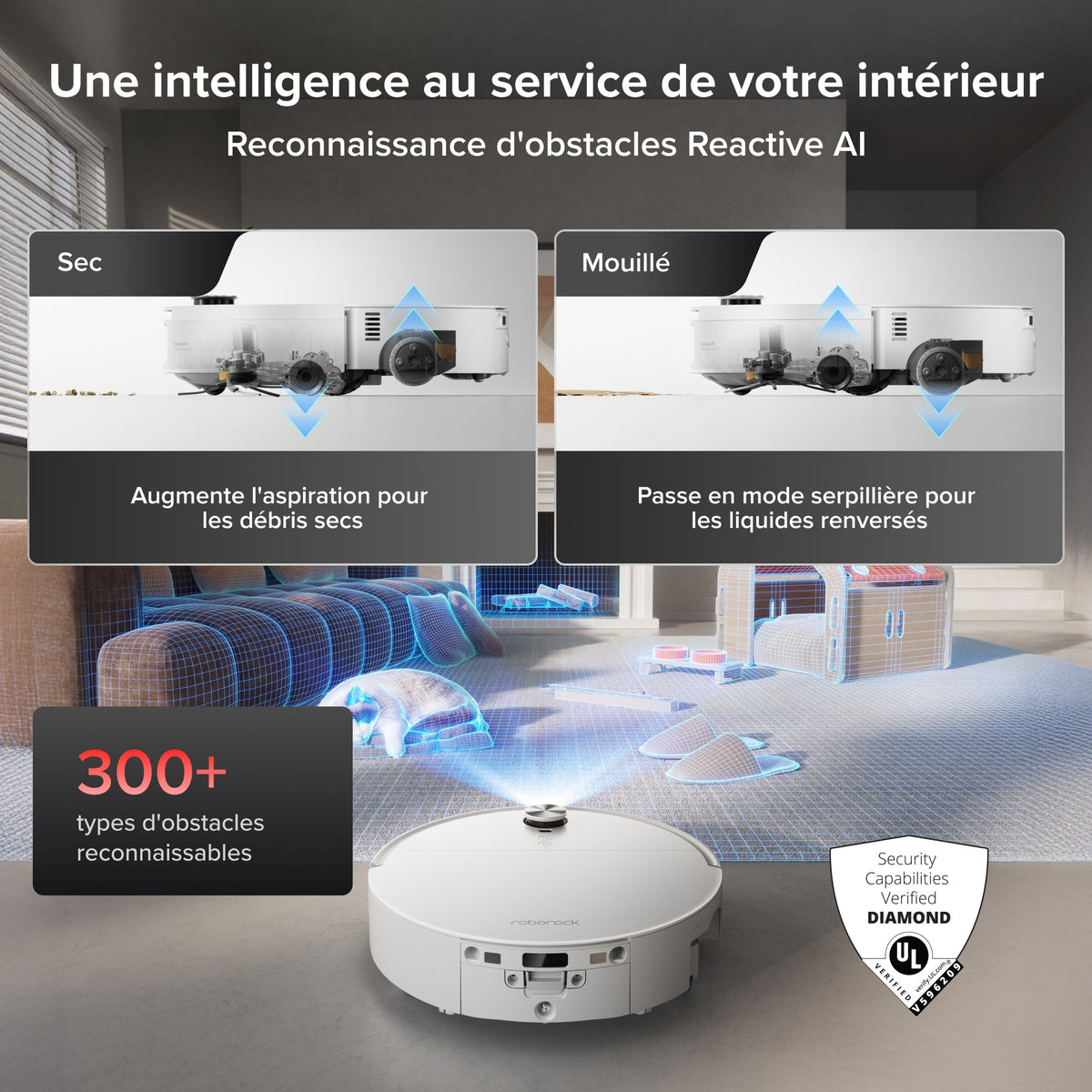 Roborock Saros 20 Flow Complete - Système autonettoyant pressurisé SpiraFlow 2.0