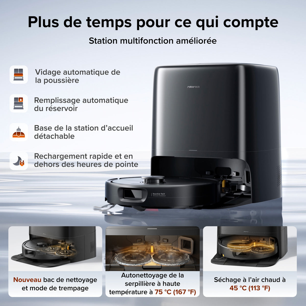 Aspirateur robot Roborock Qrevo 2 Pro avec retrait automatique des serpillières