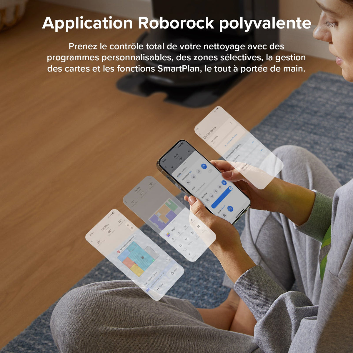 Roborock QV 35A Set ( Qrevo S amélioré) robot aspirateur laveur avec station d’accueil multifonctionnelle