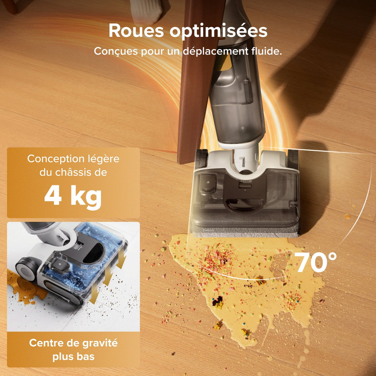 Aspirateur laveur intelligent Roborock F25 GT Gen 2 Set avec nettoyage anti-enchevêtrement