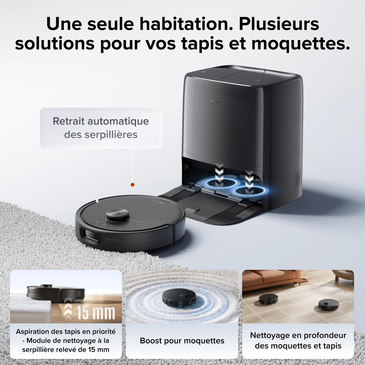Aspirateur robot Roborock Qrevo 2 Pro avec retrait automatique des serpillières