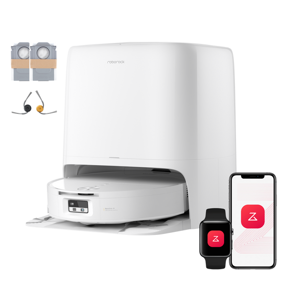 Aspirateur robot avec serpillière à rouleau Roborock Qrevo Edge 2 Flow, avec système autonettoyant pressurisé SpiraFlow 2.0
