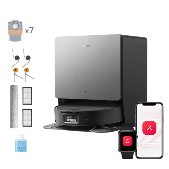 Roborock Saros 20 Flow Complete - Système autonettoyant pressurisé SpiraFlow 2.0