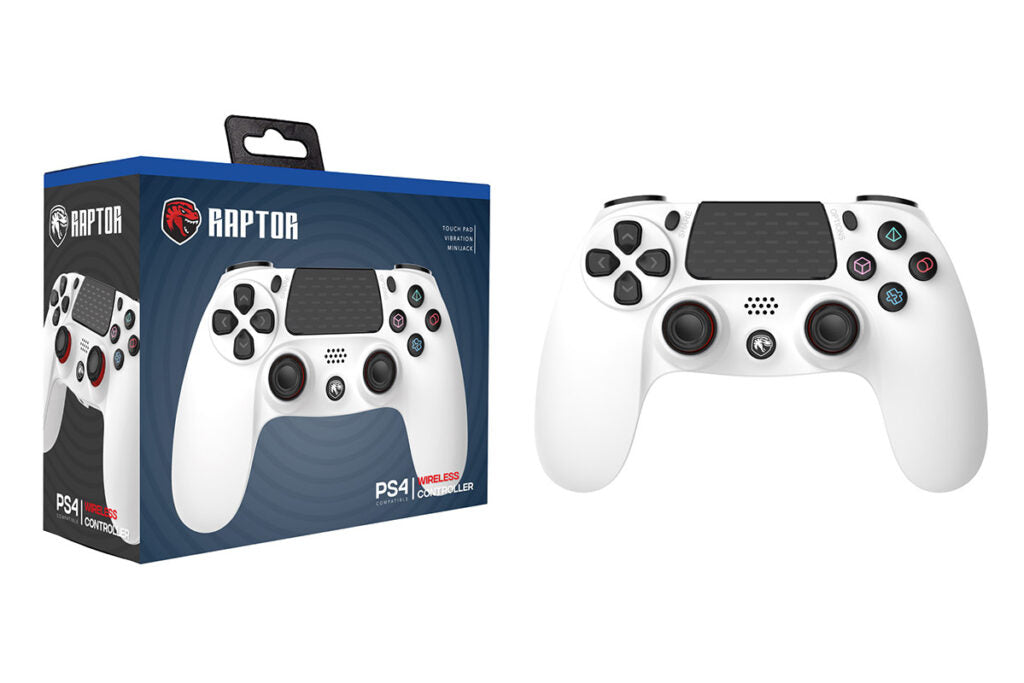 Manette sans fil Raptor blanc PS4