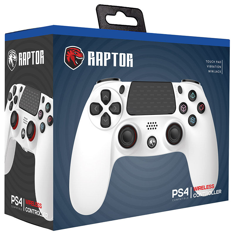Manette sans fil Raptor blanc PS4