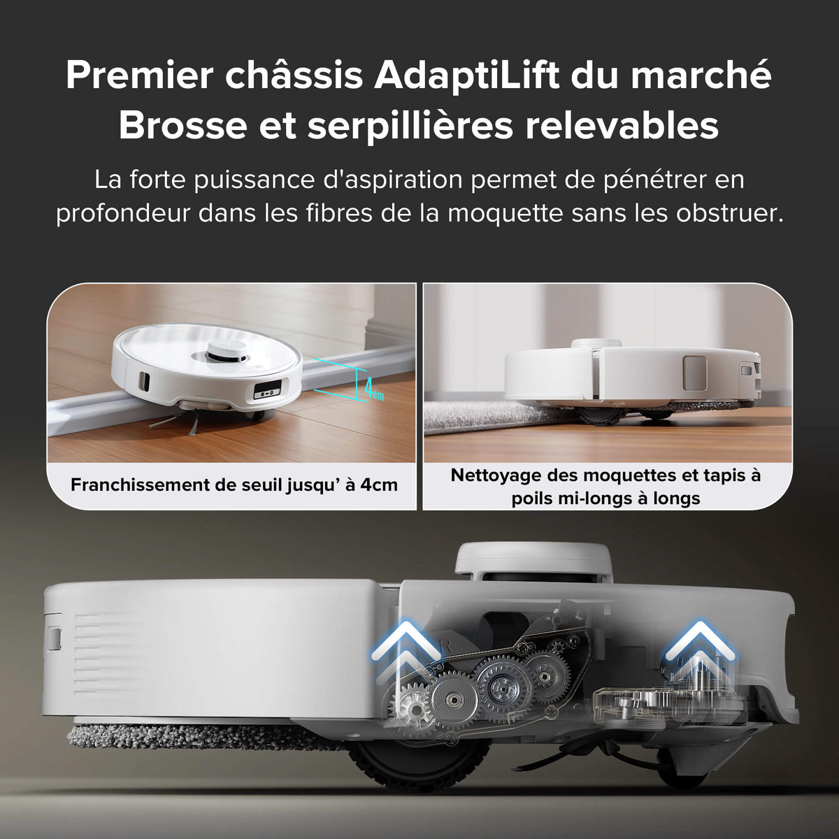 Roborock Qrevo Curv robot aspirateur laveur avec station multifonction 3.0