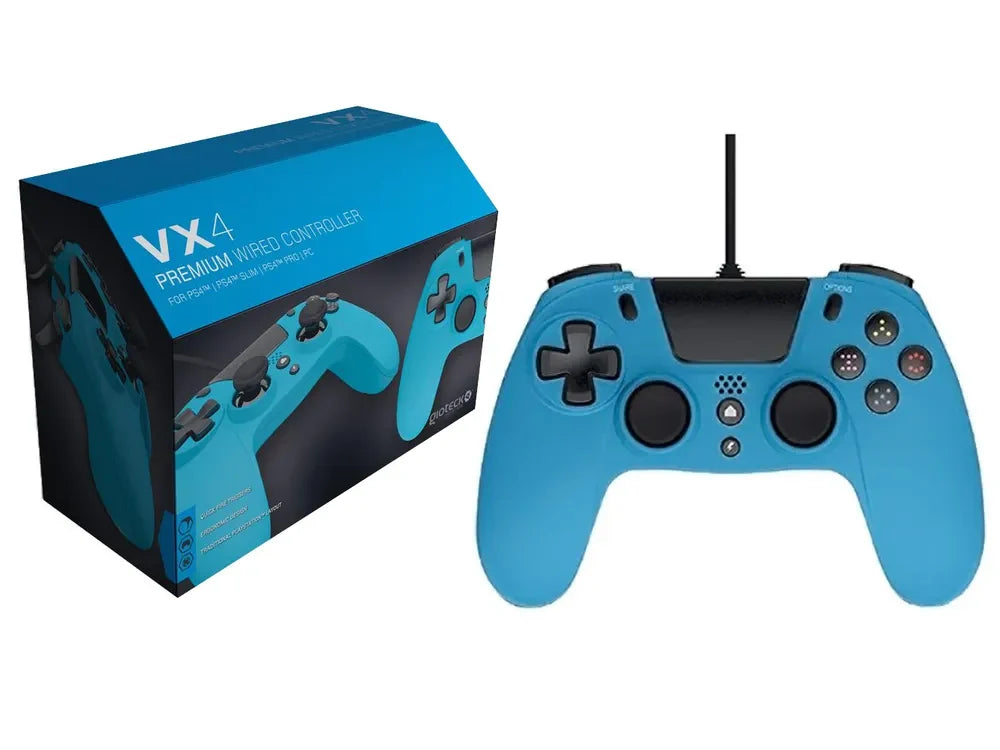 Manette Gioteck VX-4 filaire bleu PS4