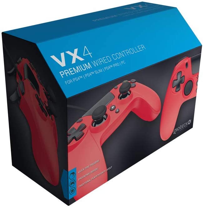 Manette Gioteck VX-4 filaire rouge PS4