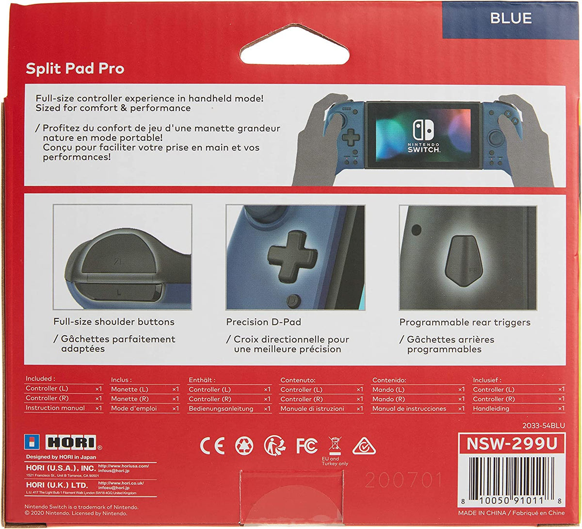 Manette Hori Split Pad Pro bleu Nintendo Switch