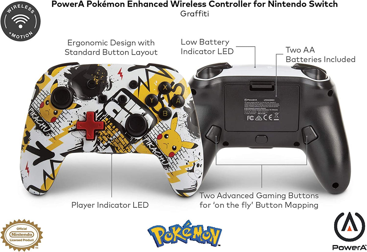Manette Oficial PowerA sans fil Pokemon Graffiti Nintendo Switch