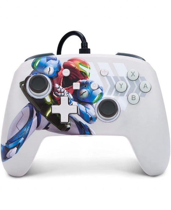 Manette Oficial PowerA filaire Metroid Dread Nintendo Switch (Caixa Danificada)
